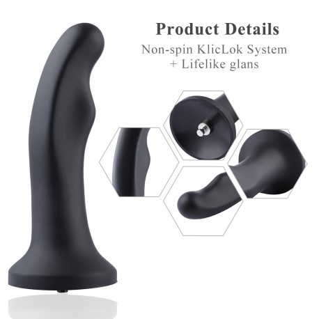Hismith 7.08" P-Spot Silicone Anal Plug with KlicLok System for Hismith Premium Sex Machine