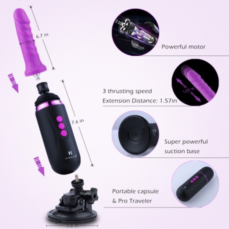 Hismith Capsule Rechargeable Programmable Sex Machine, Portable Fucking Machine with Multiple Speeds & Frequencies Hismith Capsule Rechargeable Programmable Sex Machine, Portable Fucking Machine with Multiple Speeds & Frequencies