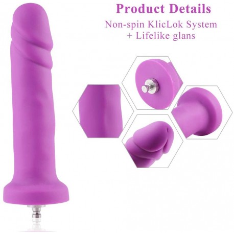 6.7" Artificial Vibrating Silicone Dildo for Hismith Premium Sex Machine with KlicLok System
