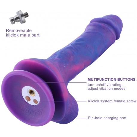 Hismith 8.38" Silicone Dildo for Hismith Premium Sex Machine with KlicLok System