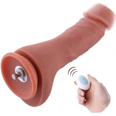 Hismith Sex Attachments, 8.6 Inches Double Layered Dildo, Super High Simulation Silicone Dildo (Flesh)