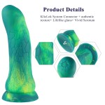 Hismith 9.5" (24.1 cm) Slightly Curved Crack-textured Fantasy Dildo