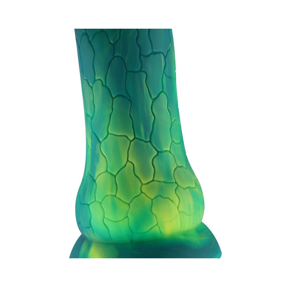Hismith 9.5" Slightly Curved Crack-textured Fantasy Dildo