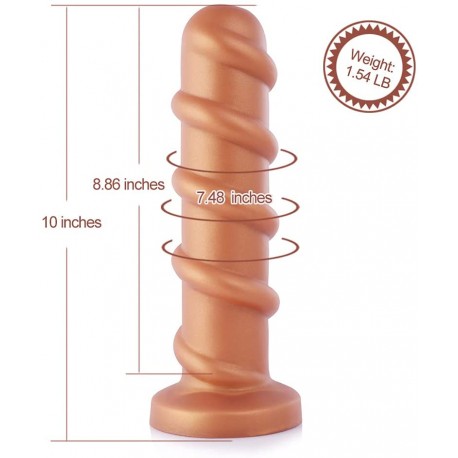 Hismith 10" Silicone Screw Dildo with KlicLok System for Hismith Premium Sex Machine