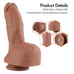 Hismith 9.1" (23.1 cm) Dual-layered Silicone Dildo with with Suction Cup & Removable Kliclok Hismith 9.1" (23.1 cm) Dual-layered Silicone Dildo with with Suction Cup & Removable Kliclok
