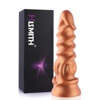 Hismith 8.5 Inch Curved Giant Silicone Drilling Worm Novelty Dildo with Suction Cup