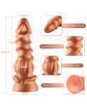 Hismith 8,5 tommer buet kæmpe silikone bororm orm dildo med sugekop Hismith 8,5 tommer buet kæmpe silikone bororm orm dildo med sugekop