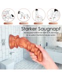 Hismith 8,5 tums böjd jätte silikon borrmask nyhet dildo med sugkopp