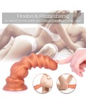 Hismith 8,5 tommer buet kæmpe silikone bororm orm dildo med sugekop Hismith 8,5 tommer buet kæmpe silikone bororm orm dildo med sugekop
