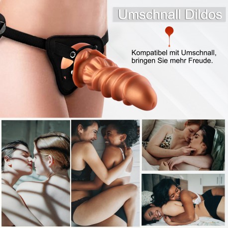 Hismith 8.5 Inch Curved Giant Silicone Drilling Worm Novelty Dildo with Suction Cup