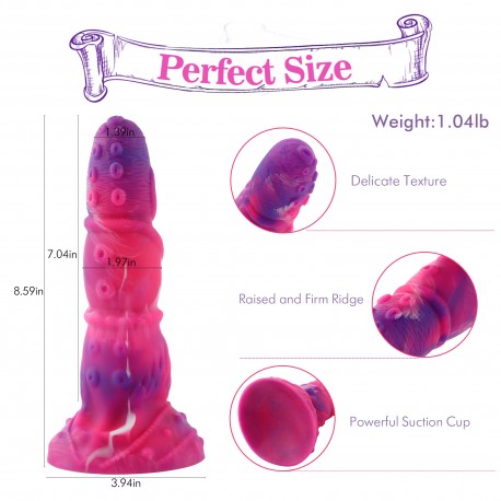 Hismith 8.59 inch Realistic Silicone Tentacle Dildo with Strong Suction Cup