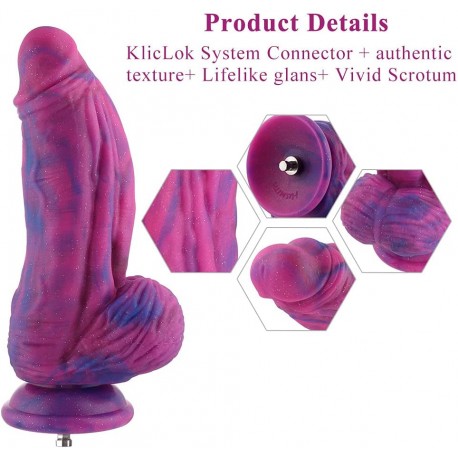 Hismith 9.45'' Huge Slightly Curved Silicone Dildo with KlicLok System