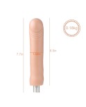 Auxfun Glatter TPE-Dildo mit eingebautem Kiel, 3XLR-Anschluss/3-Pin-Befestigungen