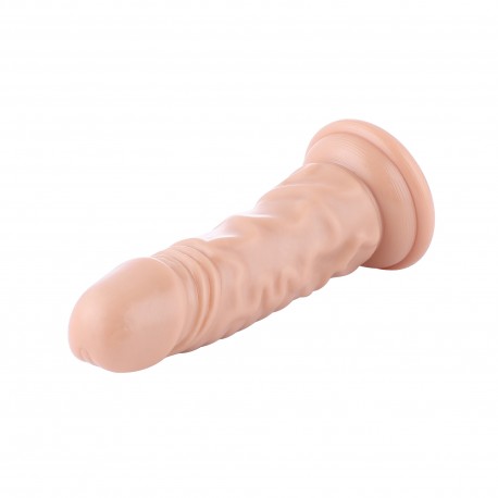 Auxfun Smooth TPE dildo with build-in keel， 3XLR Connector/ 3 Pin Attachments