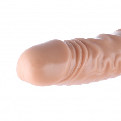 Auxfun Smooth TPE dildo with build-in keel， 3XLR Connector/ 3 Pin Attachments
