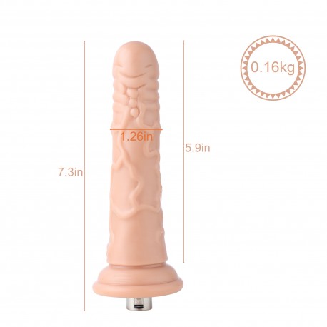 Auxfun Veins Ringe TPE-Dildo mit 3XLR-Anschluss / 3-Pin-Befestigungen