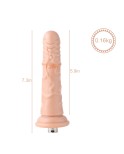 Auxfun Veins rings TPE dildo with 3XLR Connector/ 3 Pin Attachments