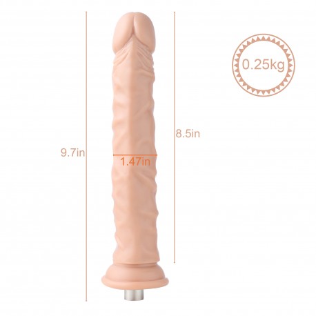 Auxfun Extra lange aders met flexibele pijp TPE-dildo met 3XLR-connector / 3-pins hulpstukken