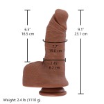 Hismith 9.1" (23.1 cm) Dual-layered Silicone Dildo with with Suction Cup & Removable Kliclok Hismith 9.1" (23.1 cm) Dual-layered Silicone Dildo with with Suction Cup & Removable Kliclok
