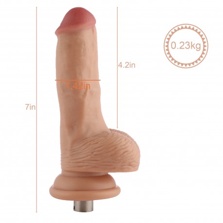 Auxfun Extra Length z elastycznym wibratorem TPE ze złączem 3XLR / 3 pinami