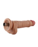 Auxfun Extra lengte met flexibele buis TPE-dildo met 3XLR-connector / 3-pins hulpstukken