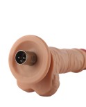 Auxfun Extra lengte met flexibele buis TPE-dildo met 3XLR-connector / 3-pins hulpstukken