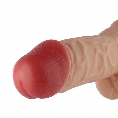 Auxfun Extra lengte met flexibele buis TPE-dildo met 3XLR-connector / 3-pins hulpstukken