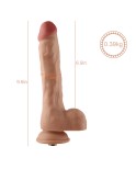 Auxfun ekstra længde med fleksibelt rør TPE dildo med 3XLR stik/ 3 ben vedhæftede filer