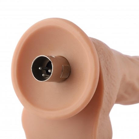 Auxfun Extra lengte met flexibele buis TPE-dildo met 3XLR-connector / 3-pins hulpstukken