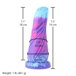 Hismith 7.5" (19 cm) Fantasy Silicone Dildo with Carving Texture & Bulging Lines