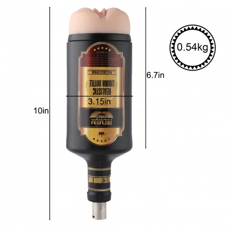 Auxfun Vagina Cup TPE dildo med 3XLR-stik/ 3-bens vedhæftede filer