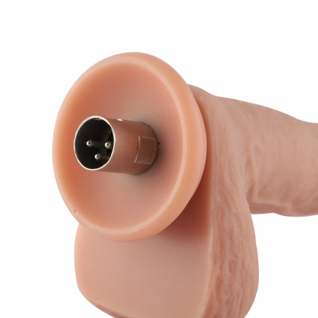 Auxfun silikonedildo med 3XLR-stik/ 3-bens vedhæftede filer