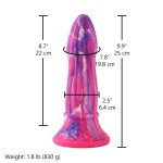 Hismith 10" (25 cm) Silicone Fantasy Dildo with Tpaered Head, Snake Series