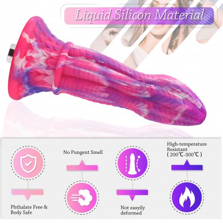 Hismith 10.3 Inches Orochi Green Monster dildo with Kliclok Connector for Hismith Premium Sex Machine