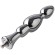 Dildo anale Hismith da 6,15 pollici con perline di metallo