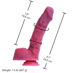Hismith 9.7" (24.6 cm) Fantasy Starry Rose Red Dildo with Realistic Texture & Curved Shaft Hismith 9.7" (24.6 cm) Fantasy Starry Rose Red Dildo with Realistic Texture & Curved Shaft