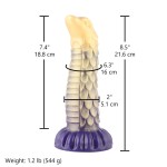 Hismith 8.5" (21.6 cm) Fantasy Dildo with Squama-textured Curved Shaft and Tapered Monster Head