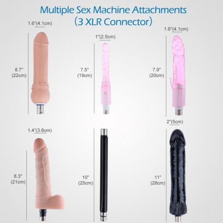 Zniżka Hismith Basic Sex Machine dla kobiet z 5 wibratorami