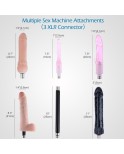 Discount Auxfun Basic Sex Machine Bundle für Frauen mit 5 Dildos