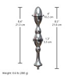 Hismith 8.5" (21.6 cm) Oval Head Metal Beaded Anal Dildo, Smooth Aluminium Anal Wand with KlicLok Hismith 8.5" (21.6 cm) Oval Head Metal Beaded Anal Dildo, Smooth Aluminium Anal Wand with KlicLok