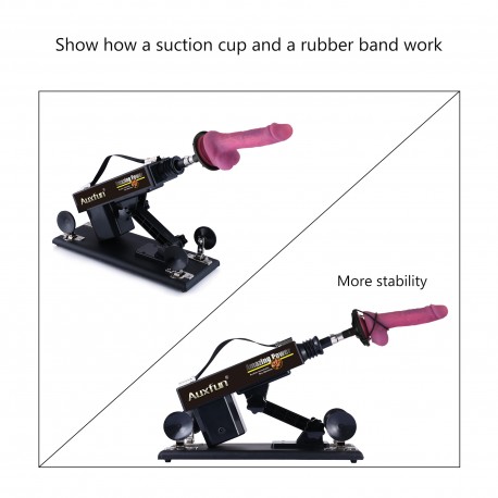 Hismith sugekoppadapter for ikke-sugende dildoer, med 2 par gummibånd (3XLR-versjon)