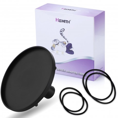 Adaptateur de ventouse Hismith pour godes sans aspiration, avec 2 paires d'élastiques (version 3XLR)