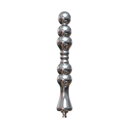 Hismith 8.2" Slim Metal Anal Dildo with Round Beads