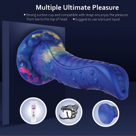 Wildolo 8,38" monsterdildo med sugekopp for håndfri lek Realistisk silikondildo