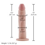 Hismith 10” Realistic Vibrating Dildo with 3 Speeds + 4 Modes