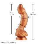 Hismith 9.5" (24.1 cm) Silicone Evil Dragon Dildo with Curved Shaft & Raised Fantasy Texture