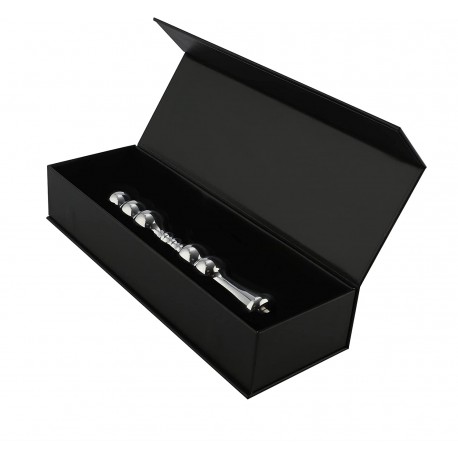 8.2” Metal Bead Anal Dildo, Smooth Aluminium Anal Wand with KlicLok System for Premium Sex Machine