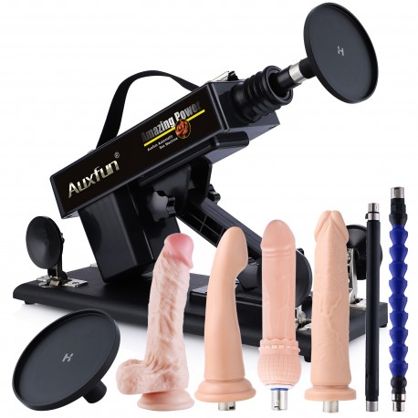 Auxfun-seksmachine voor vrouwenplezier met 3XLR-zuignapadapter
