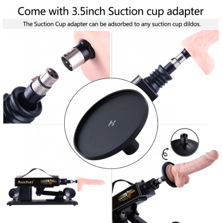 Auxfun-seksmachine voor vrouwenplezier met 3XLR-zuignapadapter