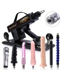 Auxfun Sex Machine Love Machine, Auto Thrusting Dildo met 3 aansluitingen XLR met 7 accessoires